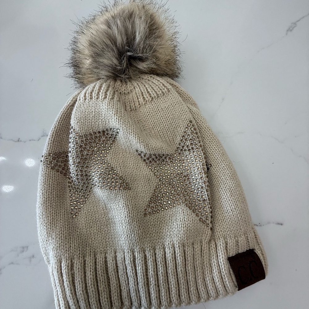 Gold star beanie